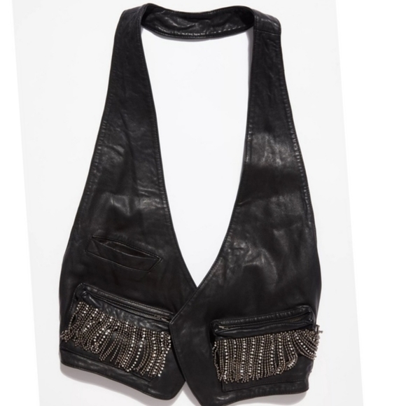 Free People Belle Of The Ball Fringe Leather Harness - Picture 4 of 9